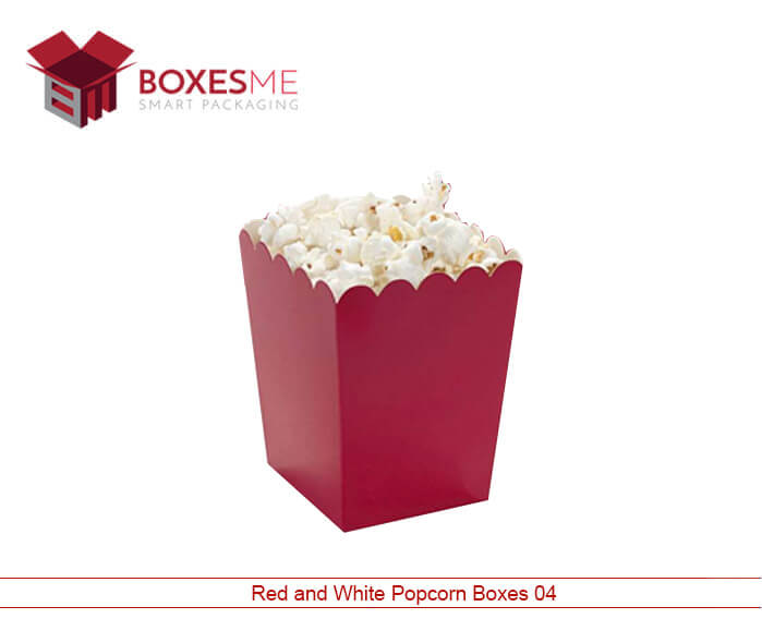 Red and White Popcorn Boxes Custom Popcorn Boxes BoxesMe
